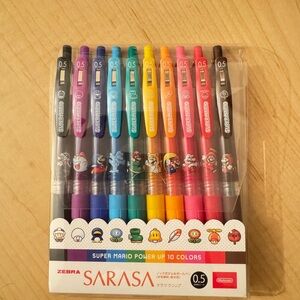 Nintendo Tokyo exclusive Super Mario Zebra Sarasa pens